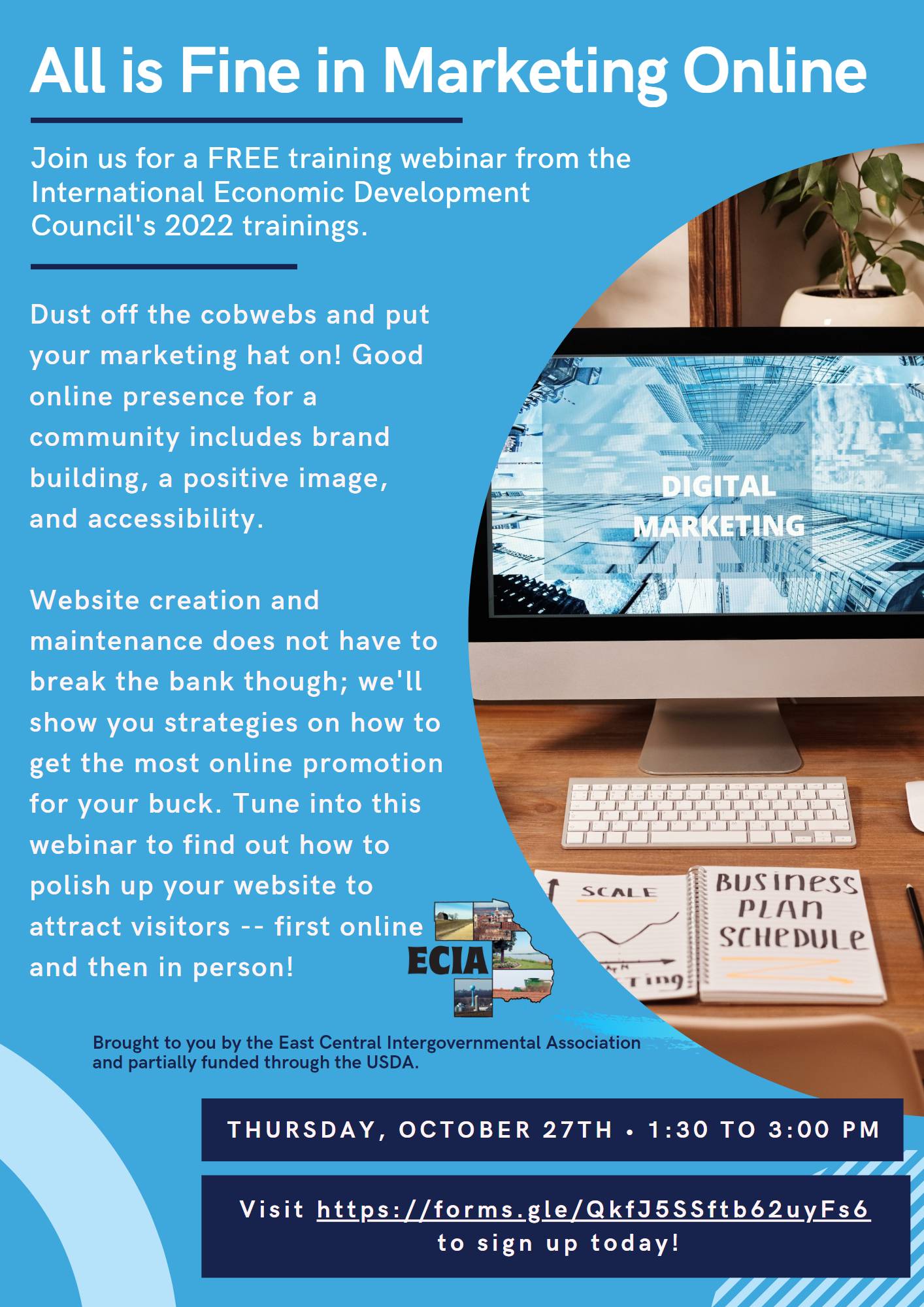 All is Fine in Marketing Online 10-27-22 Training Flyer - Copy